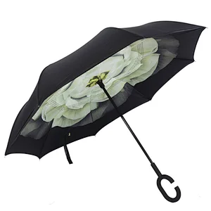 Paraguas Reversible Golf umbrella Double-Layer Waterproof Unbreakable Inverted umbrella