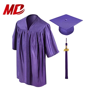 Purple Children Graduation Gowns With Caps