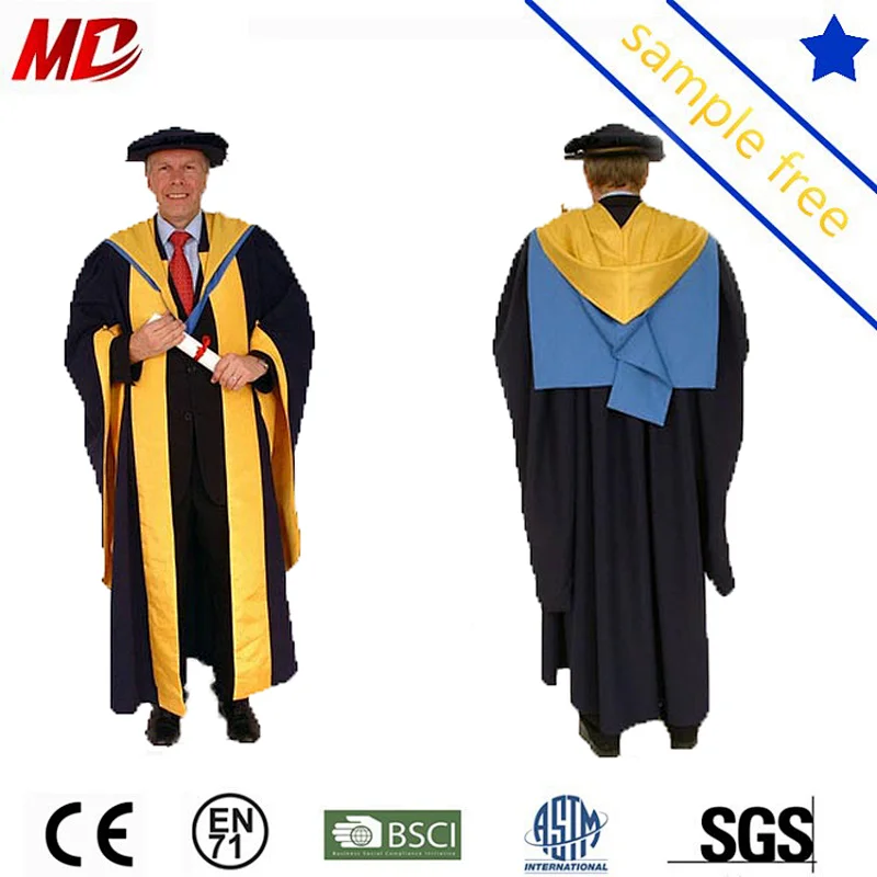 Customized UK PHD Doctoral Graduation Gown