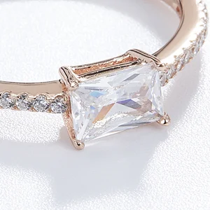 Rectangular married diamond ring