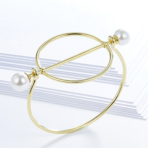 Turn the personality fashion pearl bangle,925 sterling silver