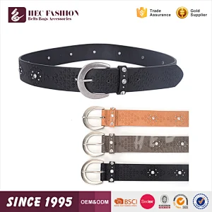 HEC Popular Trend Fashion Rhinestone Designed Leather Belt Cheap Price