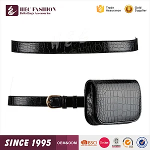HEC Alibaba China Wholesale Shiny Leather Fanny Pack Belt Waist Bag