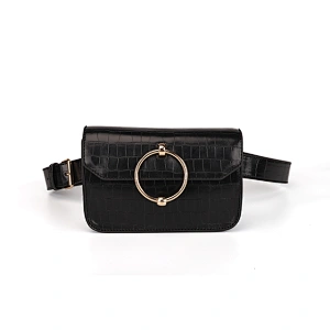 HEC 2020 Popular  ladies belt pu leather fashion waist bag women leather ladies girl colorful fanny pack bag for ladies