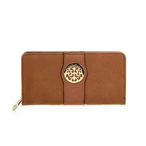 High quality different colors card holder purse zipper long women pu pvc leather wallet