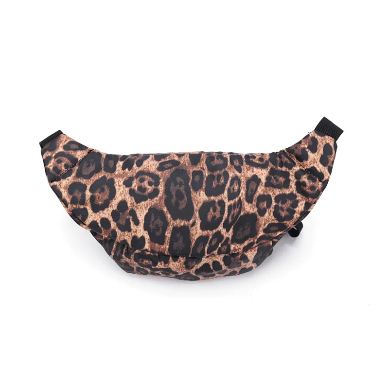 High quality soft PU leather adjustable size fashion women leopard waist bag