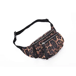 High quality soft PU leather adjustable size fashion women leopard waist bag