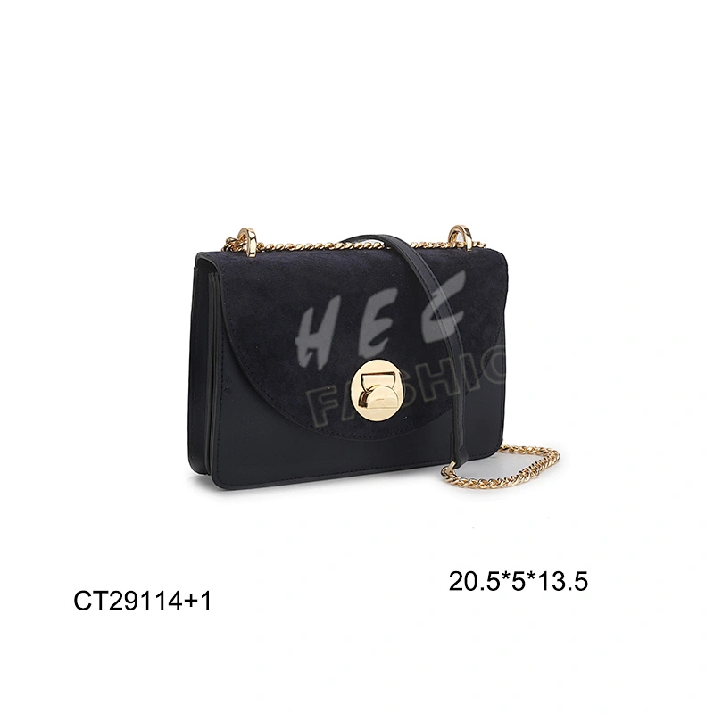Fashion new designer classic luxury pure color single shoulder pu custom cross body bag