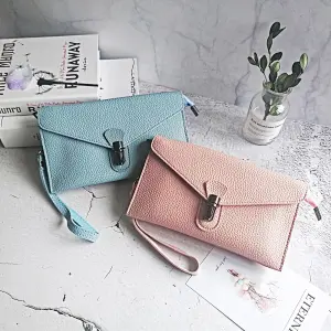 HEC Designer Famous Brand Woman Wallet With Metal Flower Logo From China Import Purses