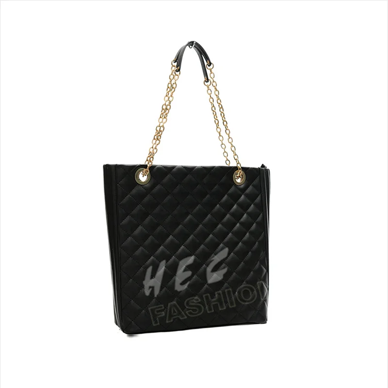 HEC Best Sale 2020 Customized New Designed Laminated Metal Chain Tote Bag