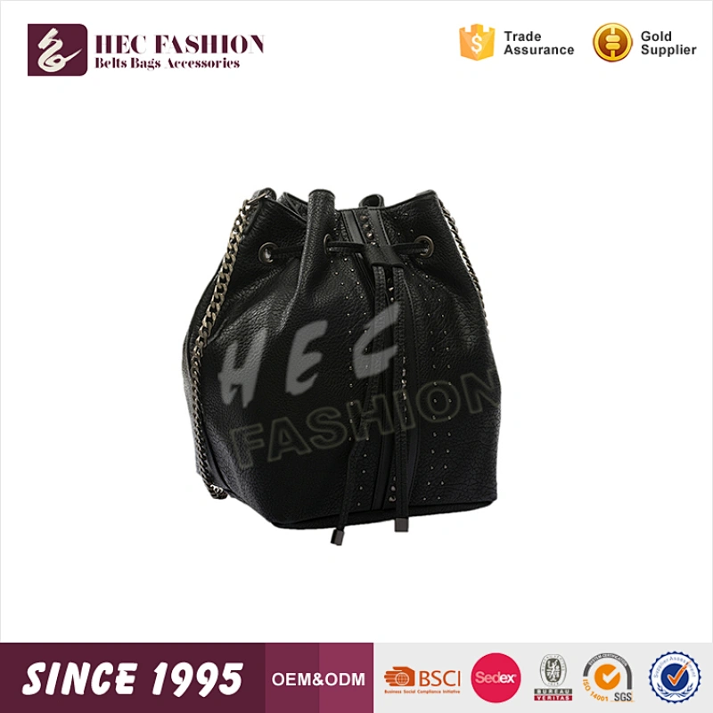 HEC Online Shopping Fashion Trend Women Lady Drawstring Leather Handbag