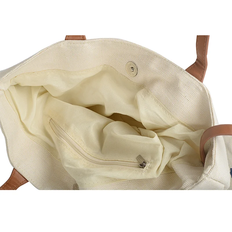 HEC Handbag Manufacturers China 37.5*21*46cm Fashion Beige Women Bags Handbag