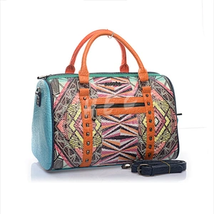 HEC ODM Designed Hot Sale 2020 Fancy Colorful Ladies PU Shoulder Bag Handbag