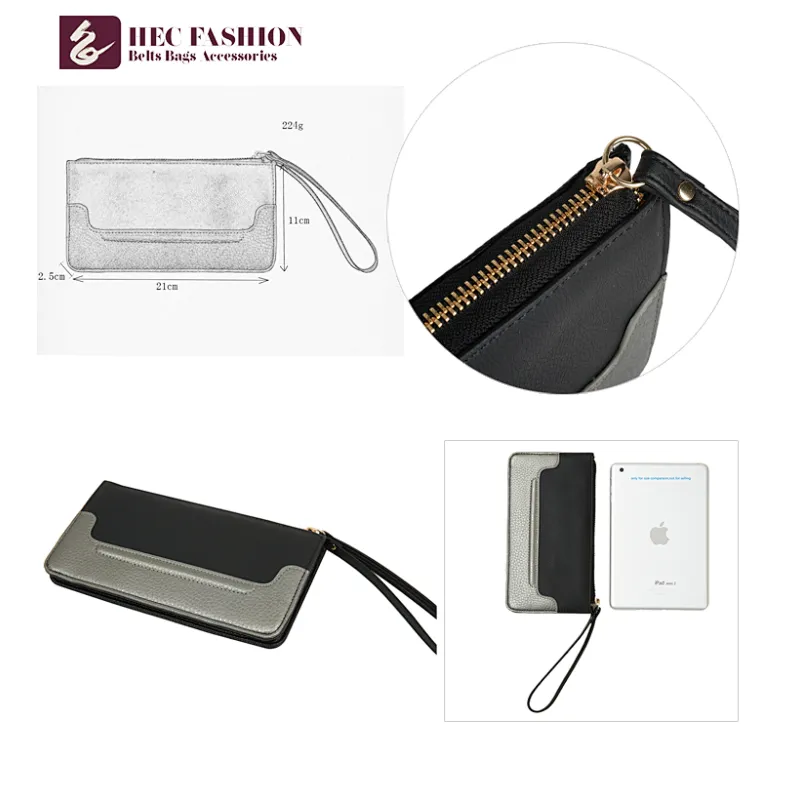 HEC Wholesale China Products 21*2.5*11CM Custom Coin Phone Wallets Women Purse