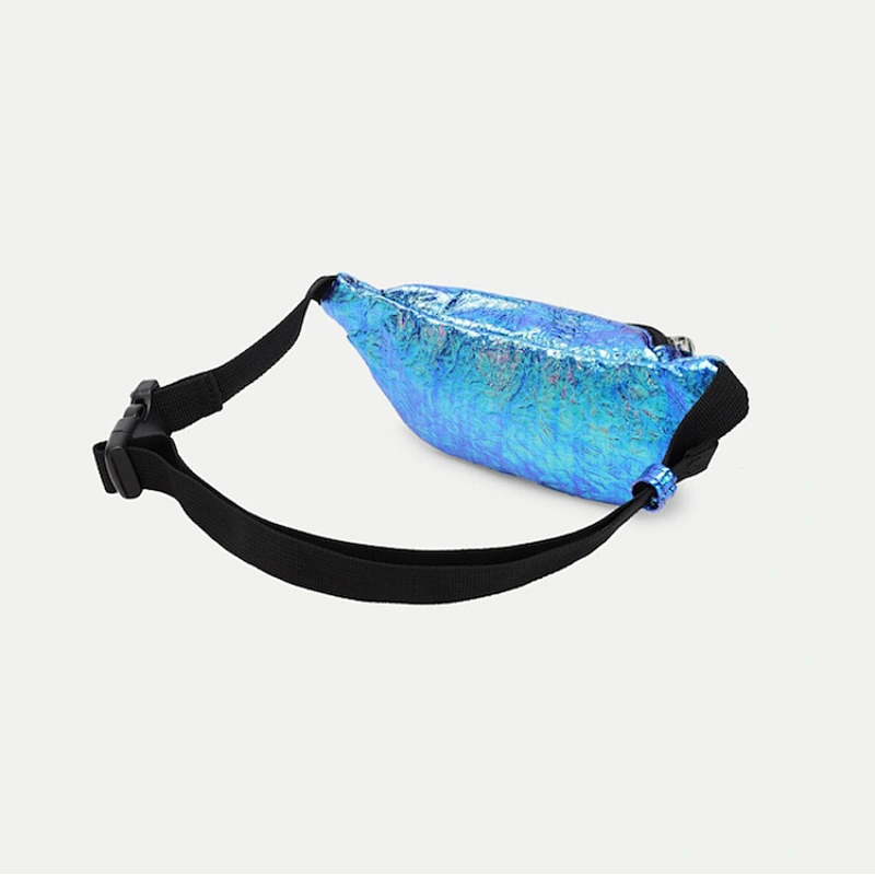 Wholesale new style fashion zipper fanny pack women custom glitter waist bag