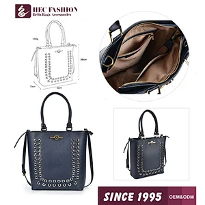 HEC Good Quality Wenzhou PU Material Women Shoulder Bag Ladies Handbag