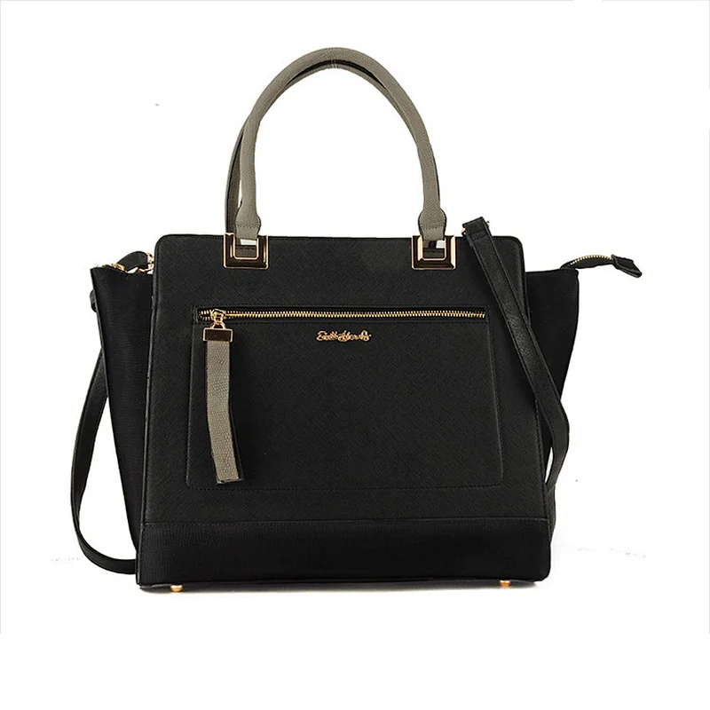 HEC Best Sale 2020 China Fashion Black Color Waterproof Leather Handbag