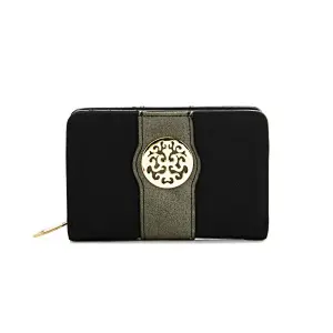 China factory latest design ladies purse short women zipper leather wallet