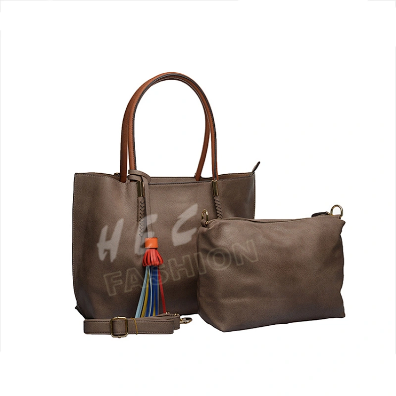 HEC China Online Shopping Brown Leather Fashion Grace Women Lady Shoulder Bag