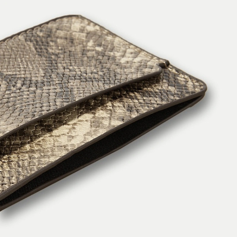 Wholesale custom personalized high quality fashionable serpentine pu leather women purse
