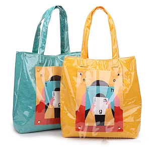 China suppliers new products durable funny cartoon women handbag pu shopping bag