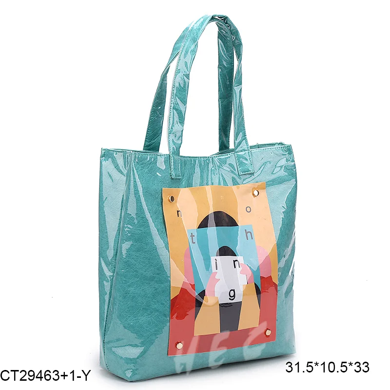 China suppliers new products durable funny cartoon women handbag pu shopping bag