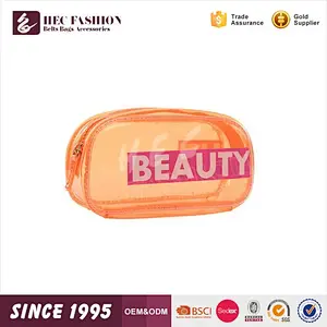 HEC Online Shopping China Fashion Bright Color Plastic Ladies Makeup Bag Cosmetic Bag