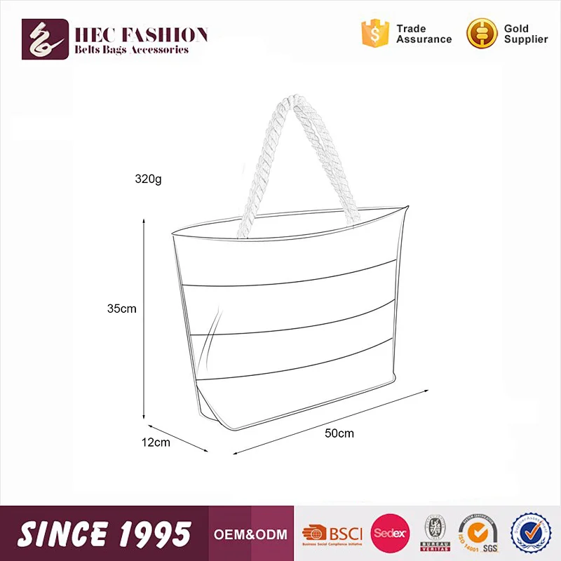 HEC China Best Manufacturer Supply Large Canvas Shopping Tote Bag For Ladies