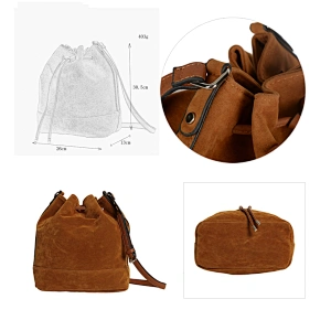 HEC Factory Hot New Products 26*13*30.5CM Waterproof Brown Lady Fashion Handbag