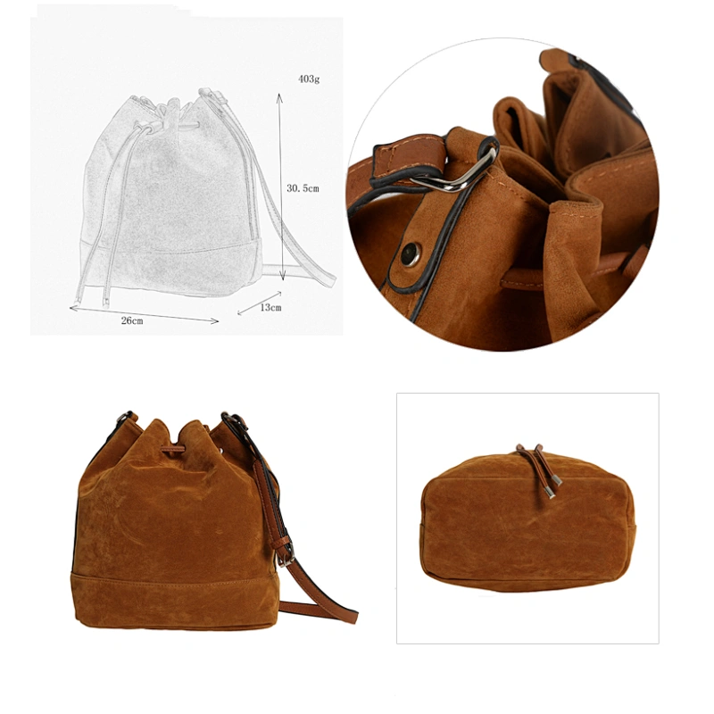 HEC Factory Hot New Products 26*13*30.5CM Waterproof Brown Lady Fashion Handbag
