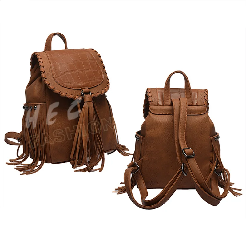 HEC Cheap Price Soft Pu Material Logo Printed Mini Size Ladies Backpack