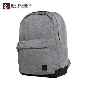 HEC New Products To Sell 17L 29*15*41cm Canvas Children School Logo Canvas Backpack Bag
