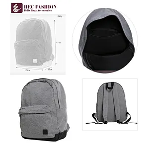 HEC New Products To Sell 17L 29*15*41cm Canvas Children School Logo Canvas Backpack Bag
