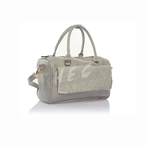 HEC Hot Sale Korea Trend Grey Color Fancy Clear Tote Bag Handbag
