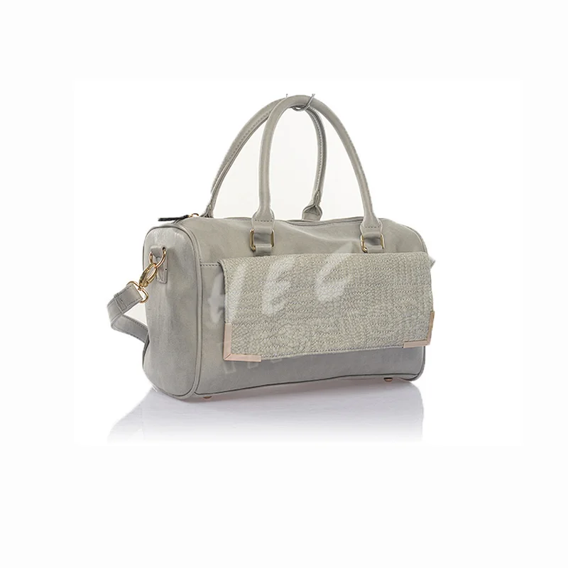 HEC Hot Sale Korea Trend Grey Color Fancy Clear Tote Bag Handbag