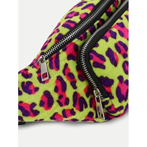 HEC China factory sale oem fashion outdoor sport durable velvet leopard women waist bag