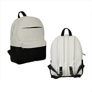 HEC Low Price Online Wholesale Simple Design White Black Color Kids Backpack School Bag