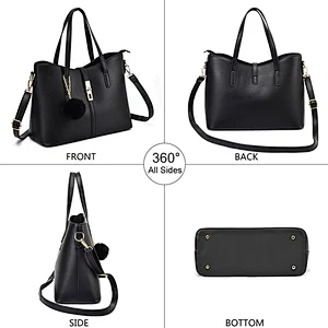 HEC China handbags manufacturer 2020 lady fashion purses and handbags sets with 3 pieces for woman wholesale