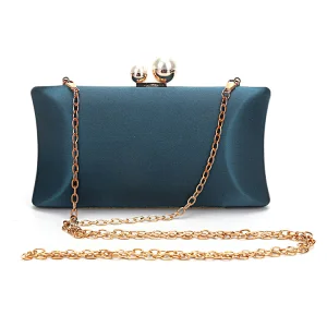 HEC China Factory Fashion Green Small Satin Shoulder Bag For Lady
