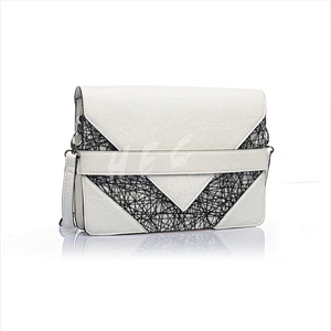 HEC China Wholesale White Color Lady Clutch Bag With Handle