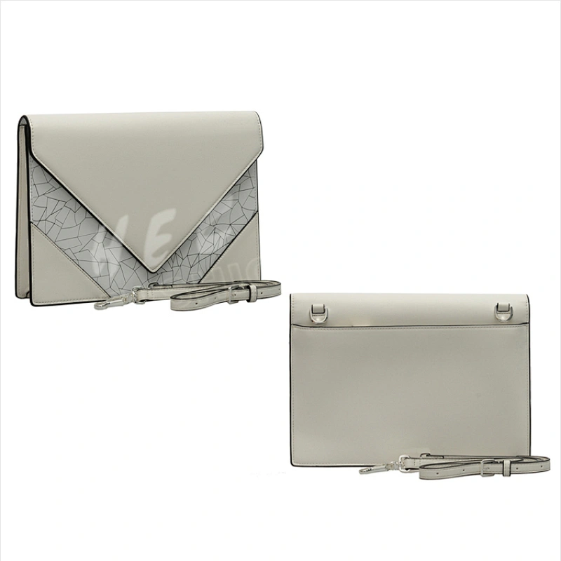 HEC China Wholesale White Color Lady Clutch Bag With Handle