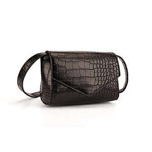 HEC 2020 Popular Ladies Black Vintage Leather Waist Bag Fanny Pack