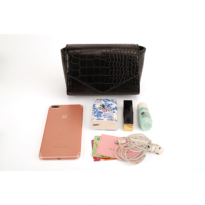 HEC 2020 Popular Ladies Black Vintage Leather Waist Bag Fanny Pack