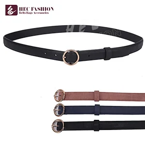 HEC OEM Custom Womens Fashion Simple Belts With Metal Ring