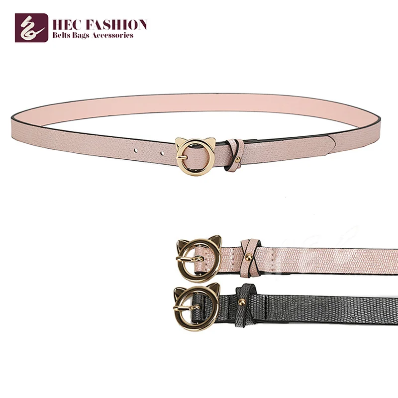 HEC OEM Custom Womens Fashion Simple Belts With Metal Ring
