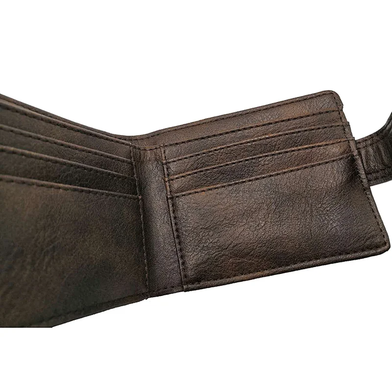 New coming design factory sale fashion pu leather hasp short men purse wallet