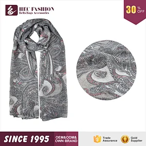 HEC 2020 Fancy Trend Spring Autumn Season Weared Brand Name Knitted Scarf