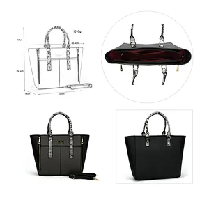 HEC Latest Products China Black Color Leather Women Shoulder Bag