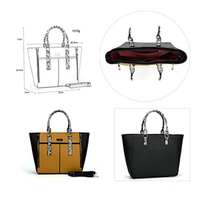 HEC Latest Products China Black Color Leather Women Shoulder Bag