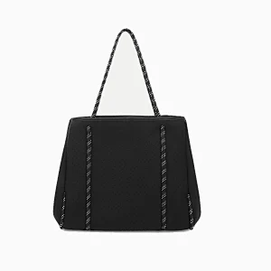 HEC China fashion elegant charming black polyester women handbag
